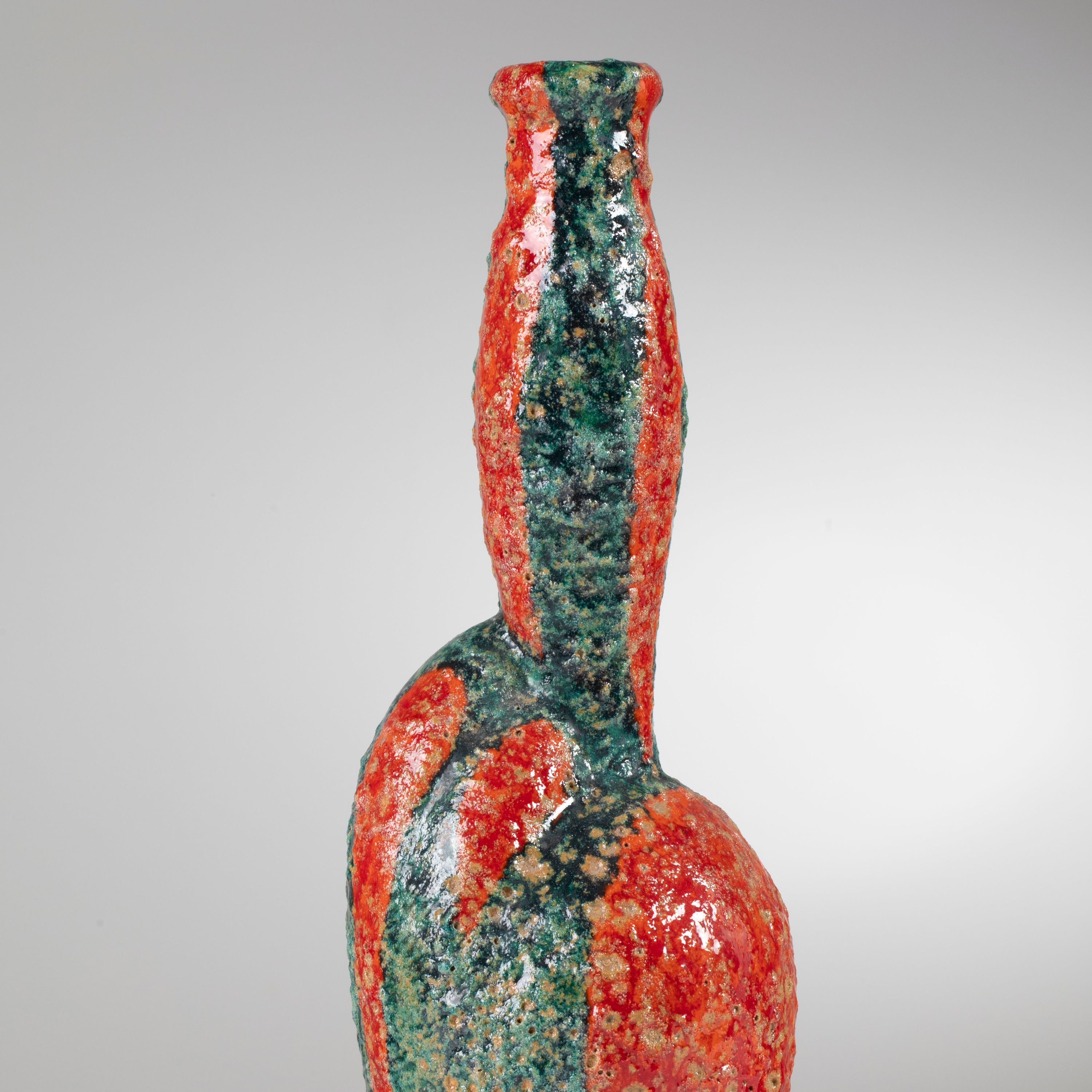Mid-Century Ceramic Vase with Thick Glaze by Ceramiche S.A.M.