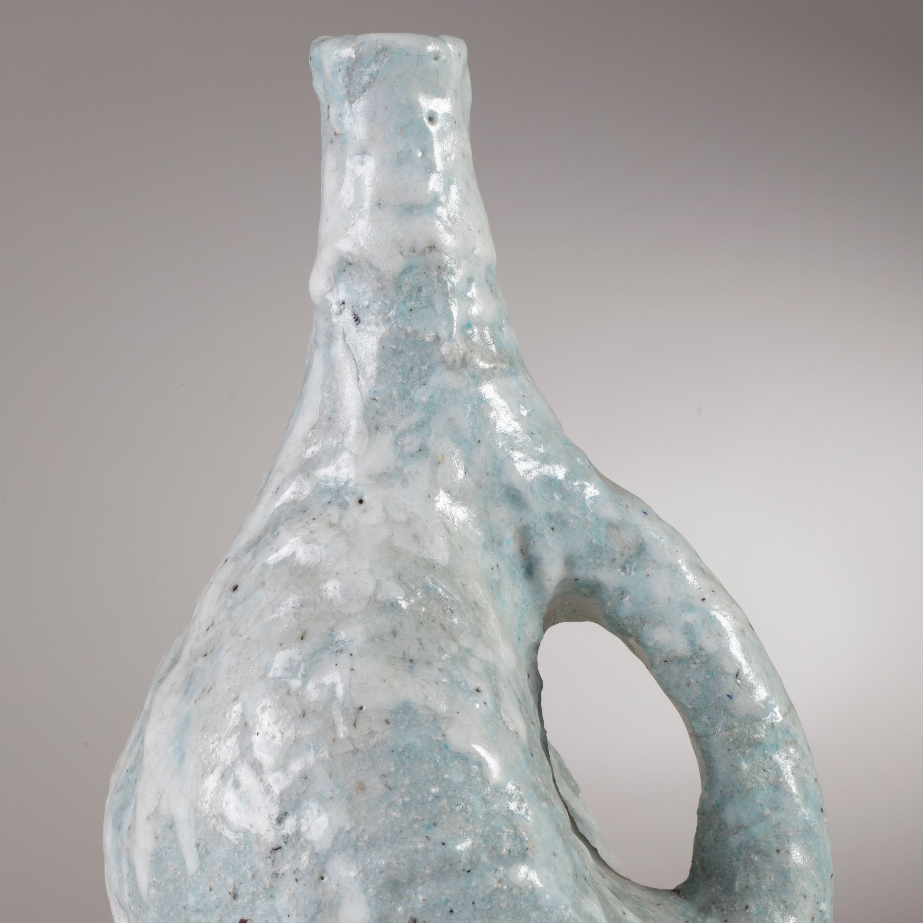 Sculptural Bottle with Handle by CAS Vietri