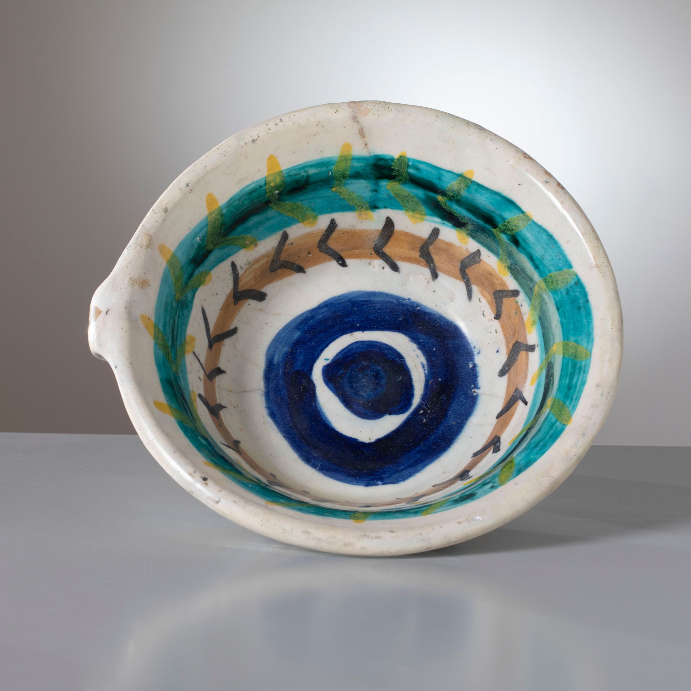 Extremely Rare Early Rationalist Ceramic Basin/Vase by Pietro Cascella